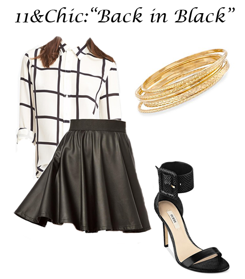“Back in Black” ~ Featuring GUESS Odeum Two Piece Sandals in Black Snake